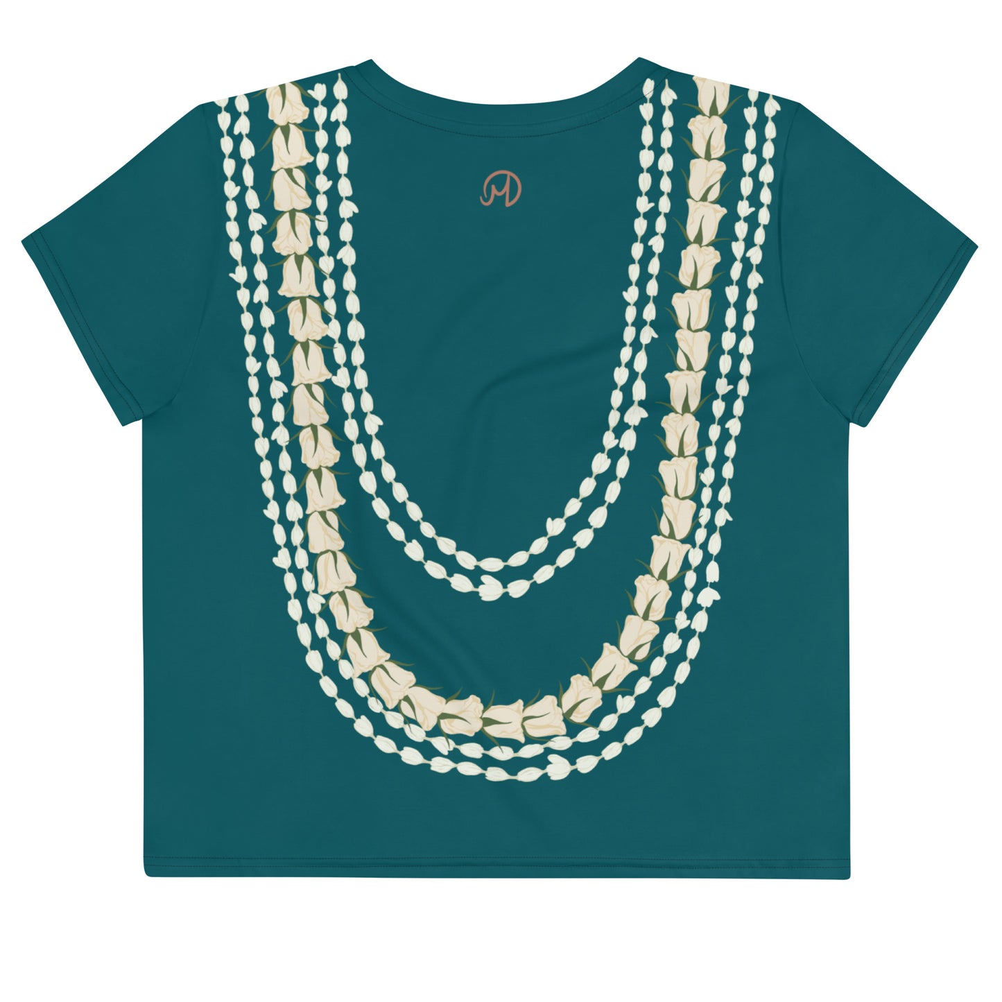 Layered Lei -topaz All-Over Print Crop Tee