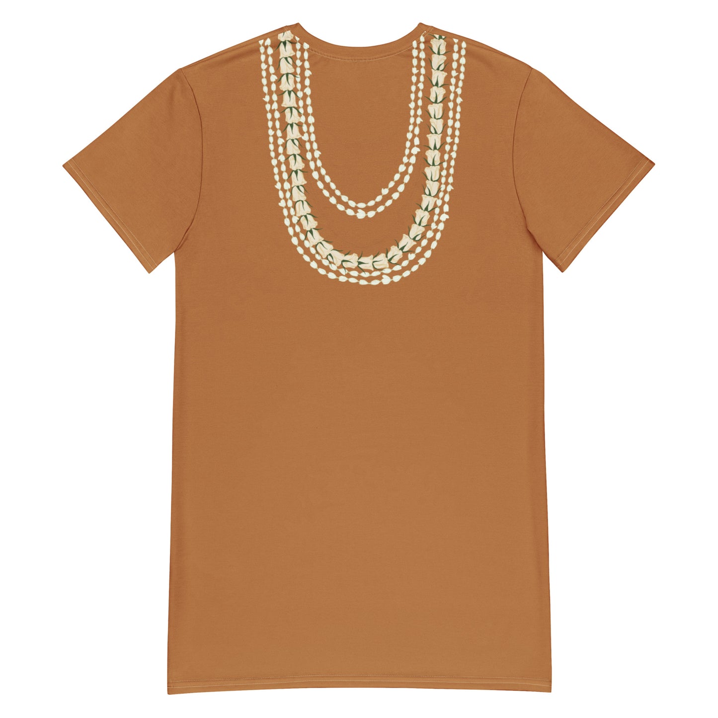 Layered lei -mustard T-shirt dress