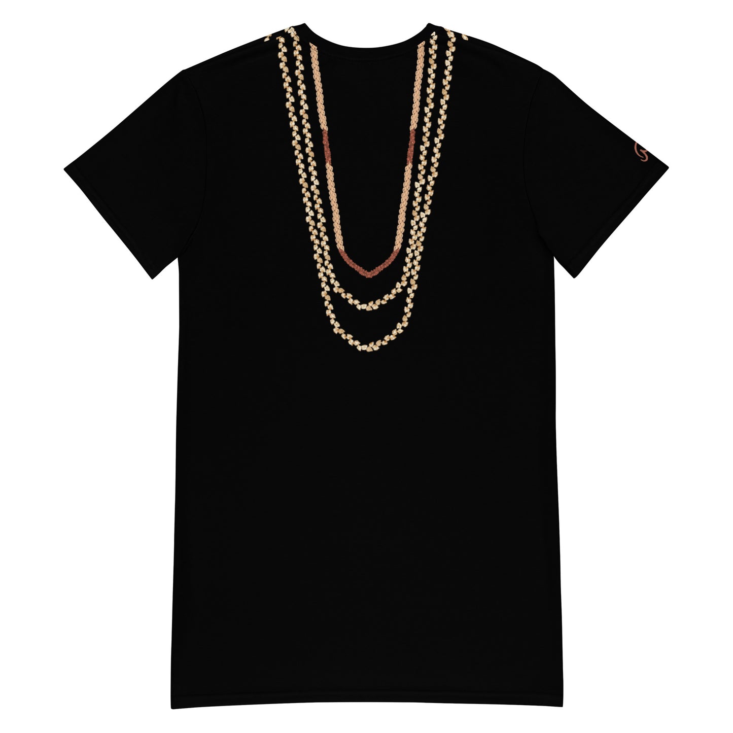 Niihau layered - Black T-shirt dress