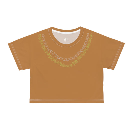 Pikake pakalana layered Crop Tee (AOP)