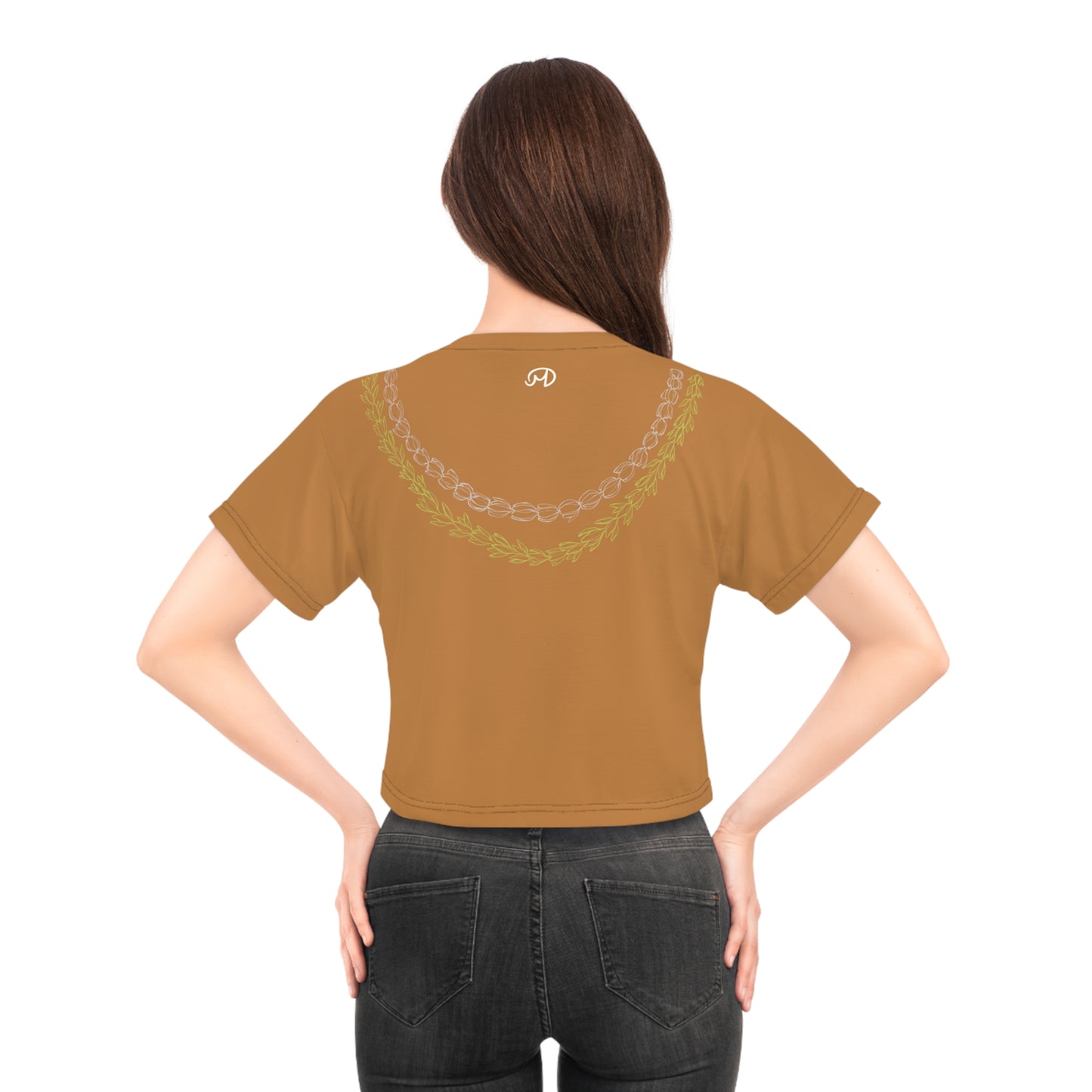 Pikake pakalana layered Crop Tee (AOP)