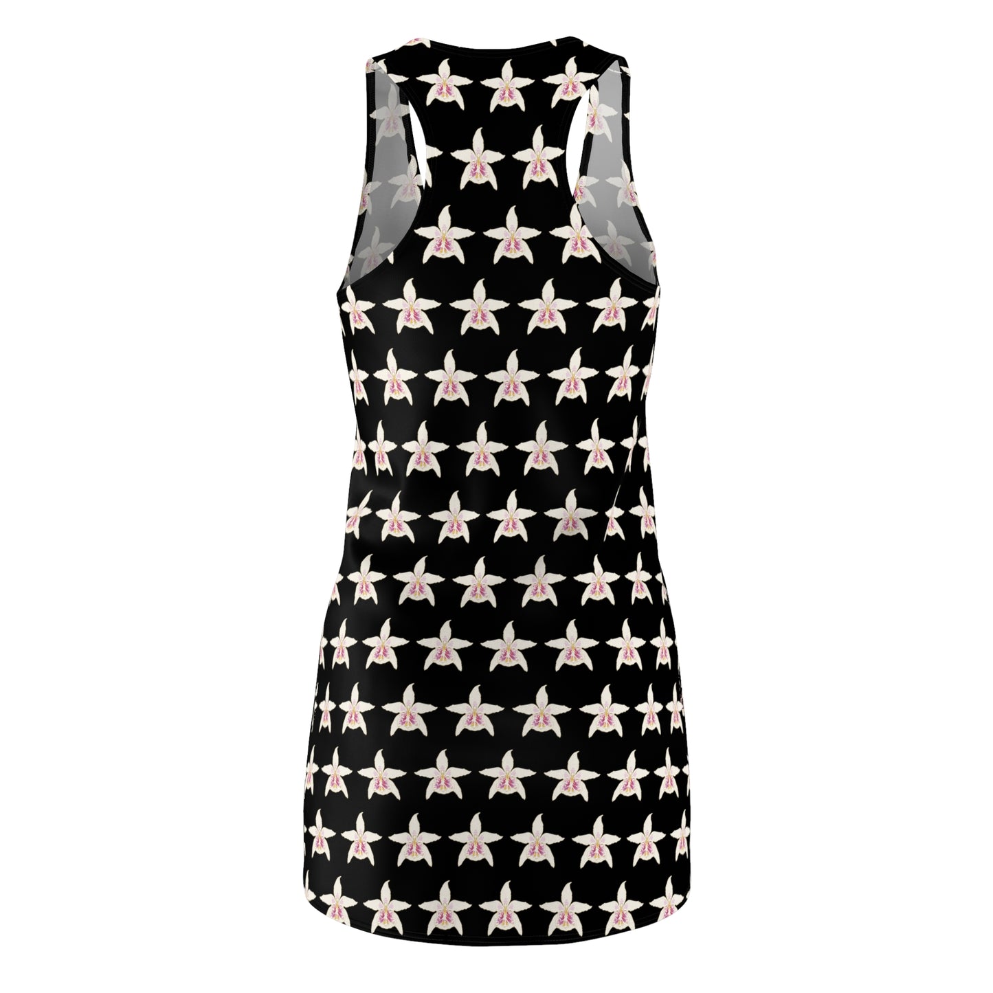 Orchid -White- Women's Cut & Sew Racerback Dress (AOP)