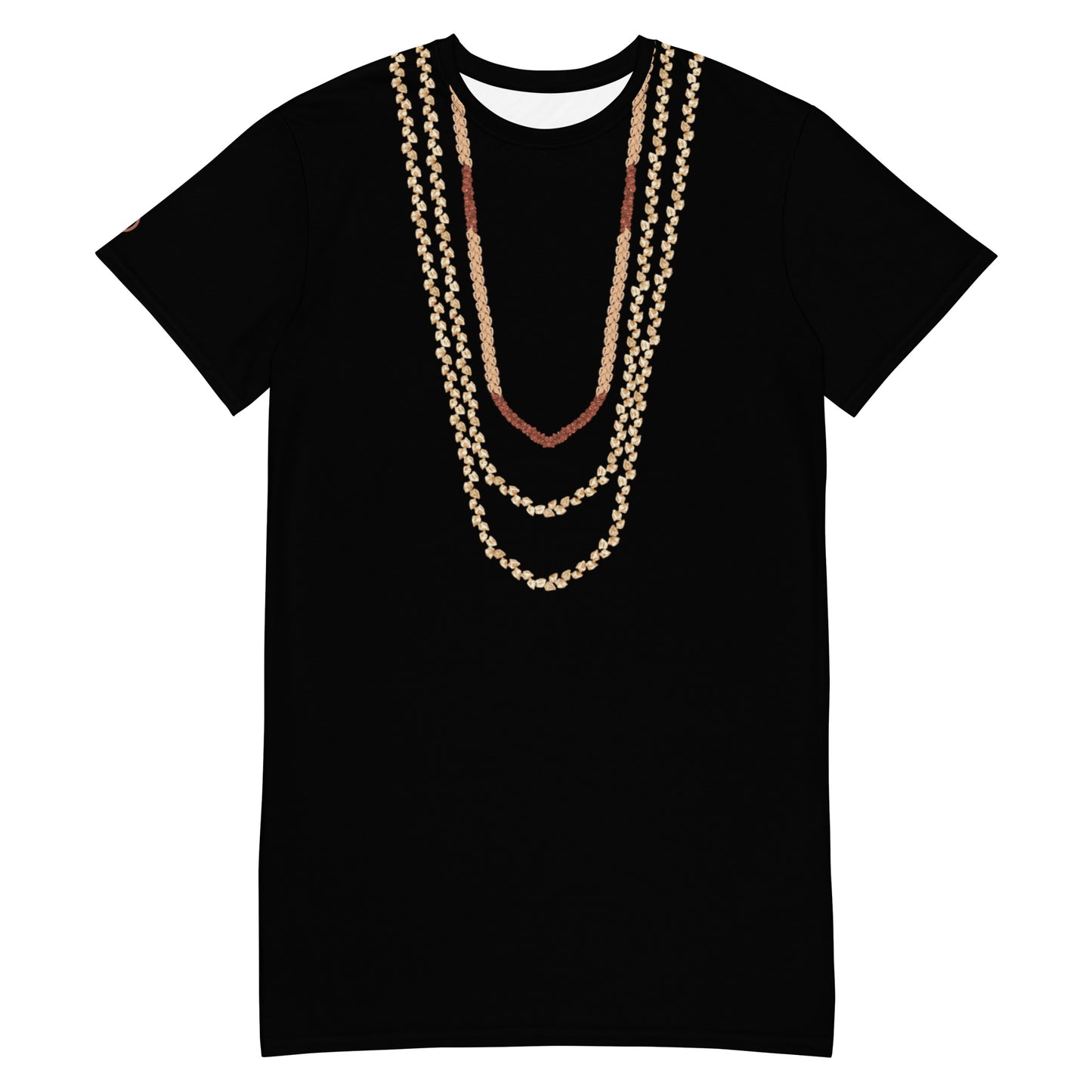 Niihau layered - Black T-shirt dress
