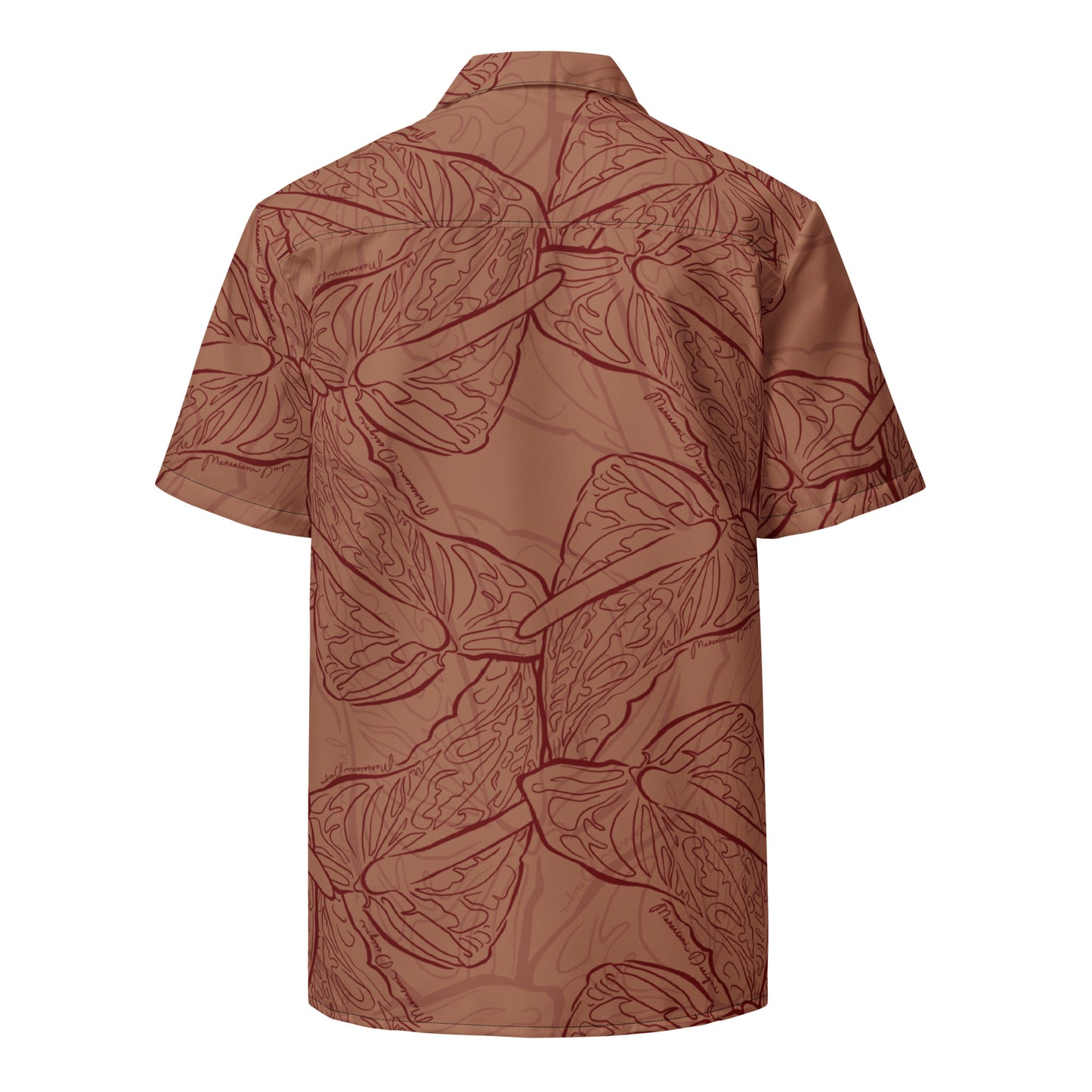 Anthurium-tan Unisex button shirt