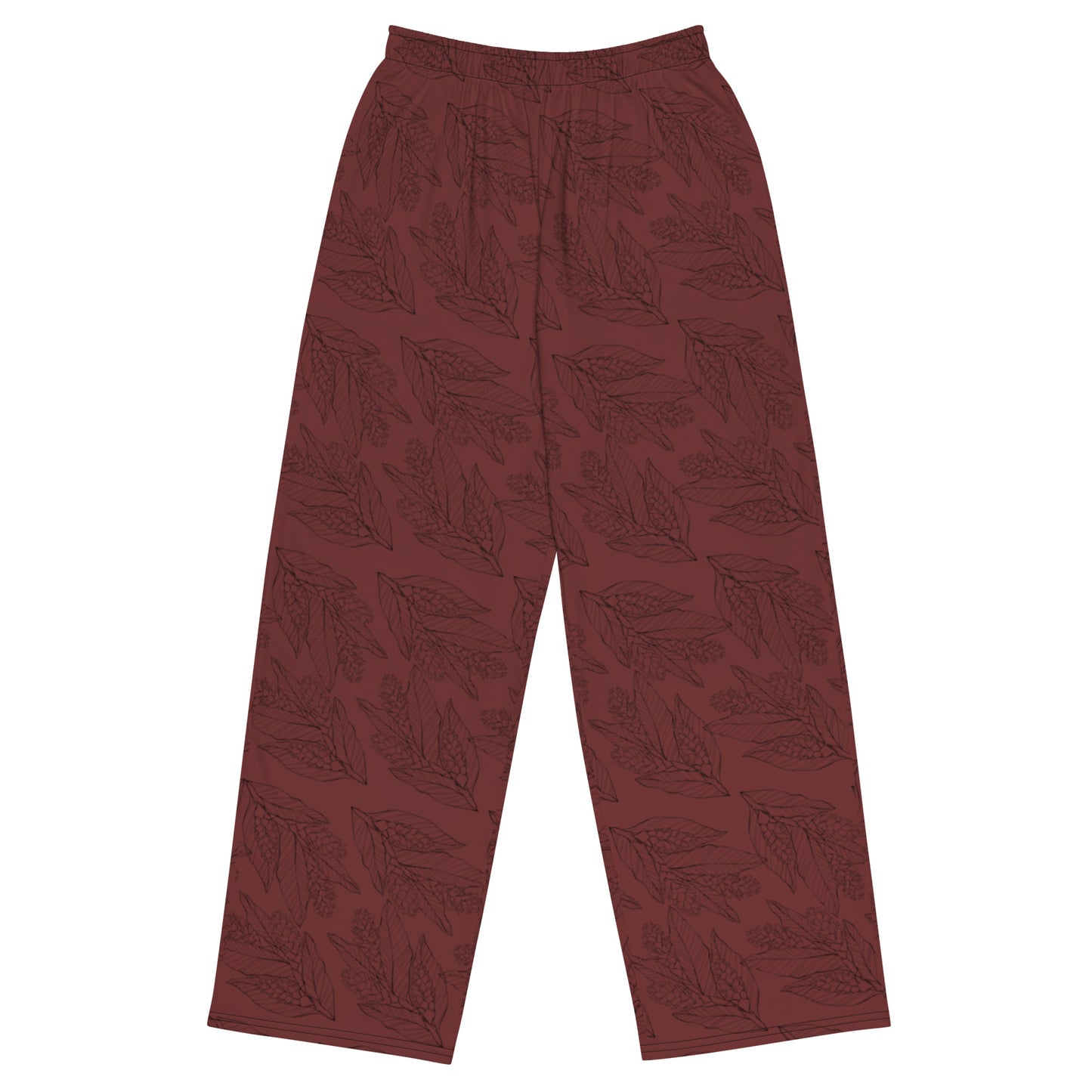 Ginger All-over print unisex wide-leg pants