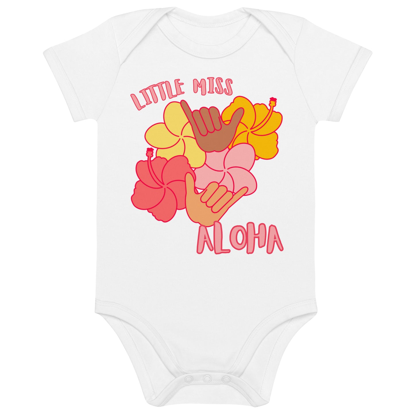 Lil Miss Aloha Organic cotton baby bodysuit