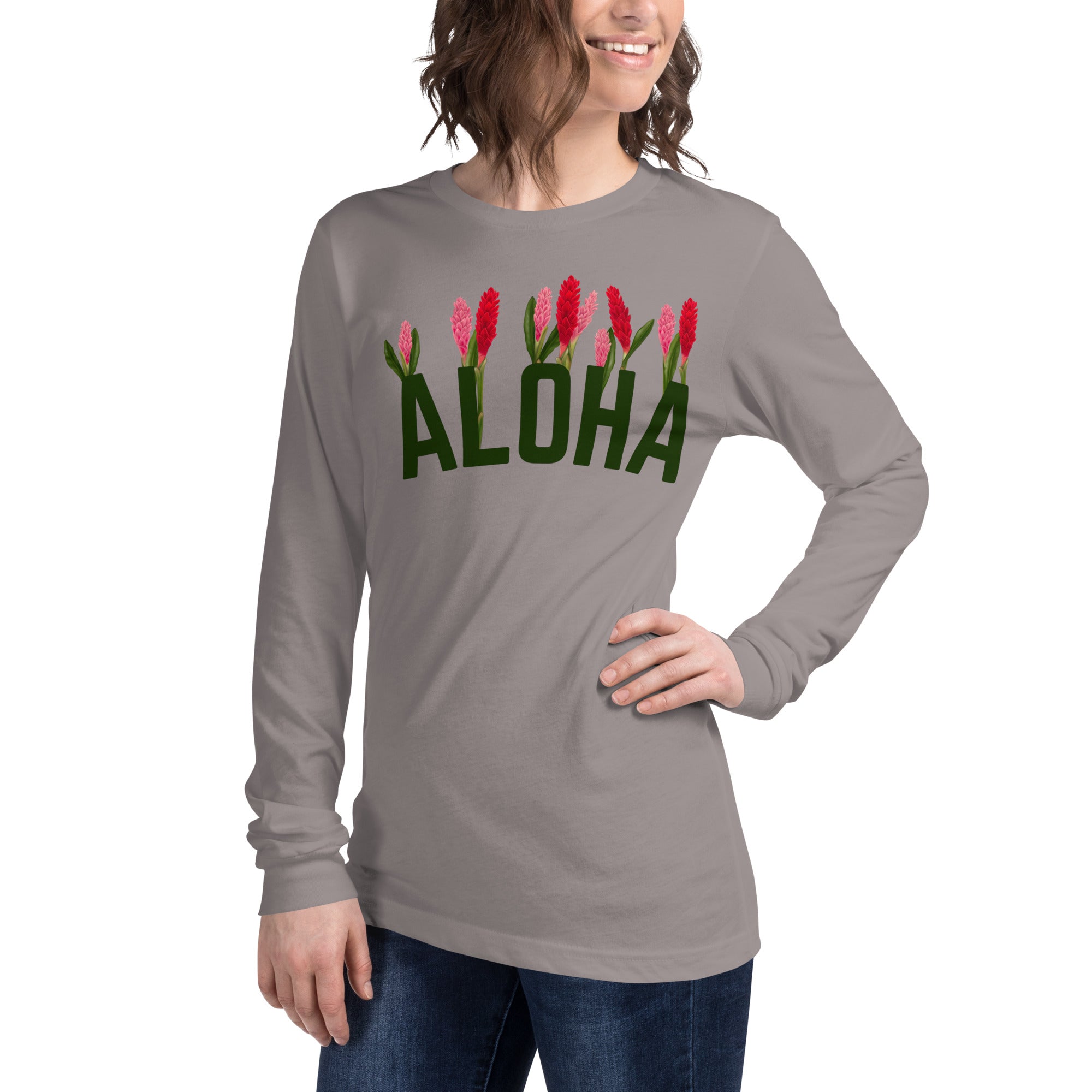 Aloha- Ginger gardenUnisex Long Sleeve Tee – Mahealani Designs