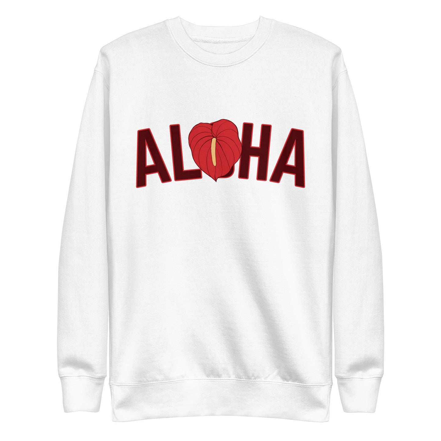 Aloha Anthurium (red) Unisex Premium Sweatshirt