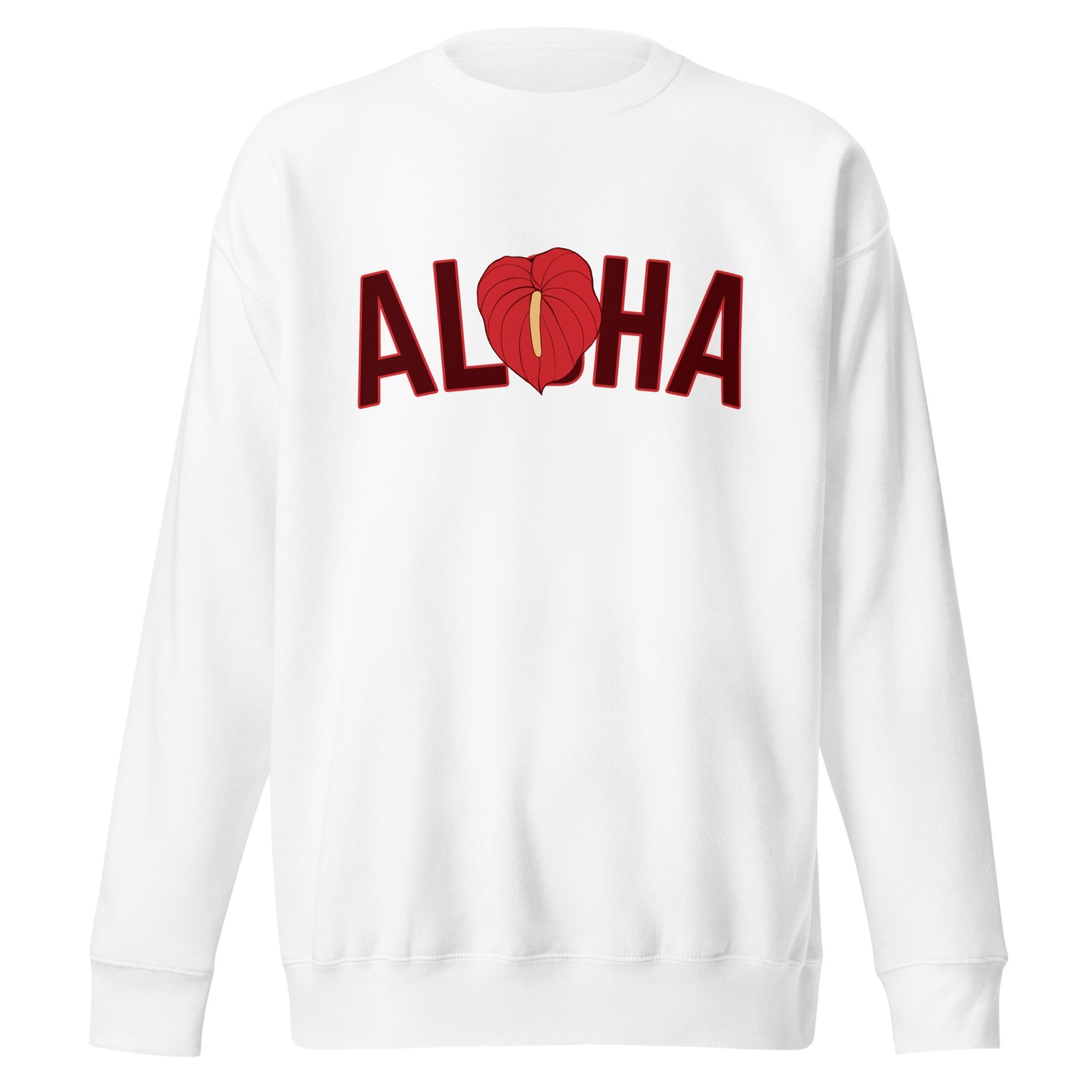 Aloha Anthurium (red) Unisex Premium Sweatshirt