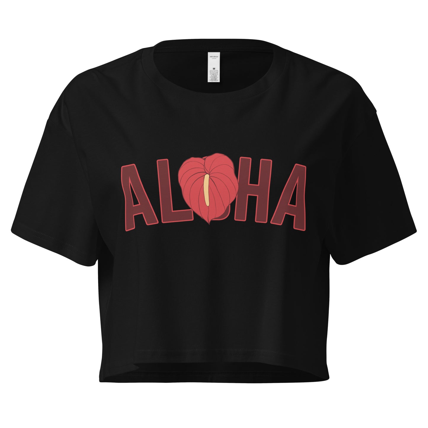 Aloha Anthurium (red) Women’s crop top