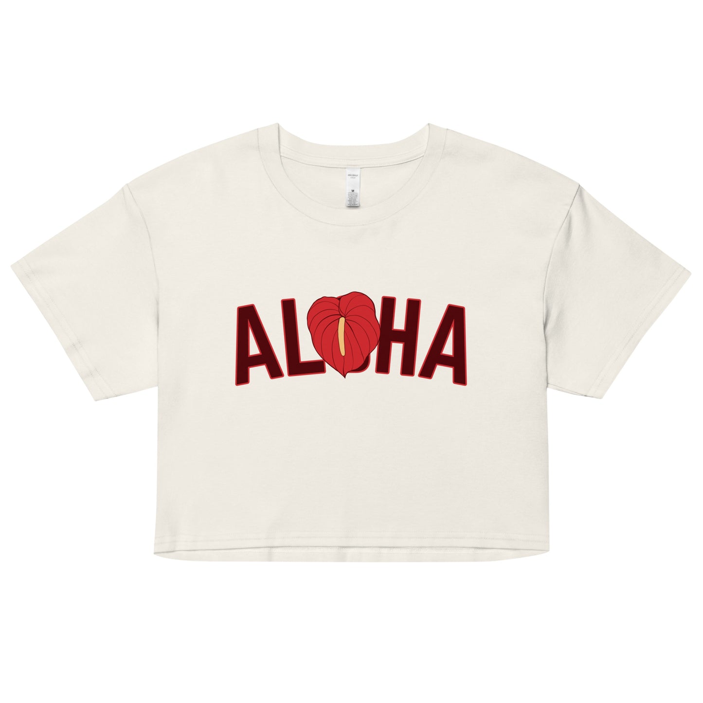 Aloha Anthurium (red) Women’s crop top