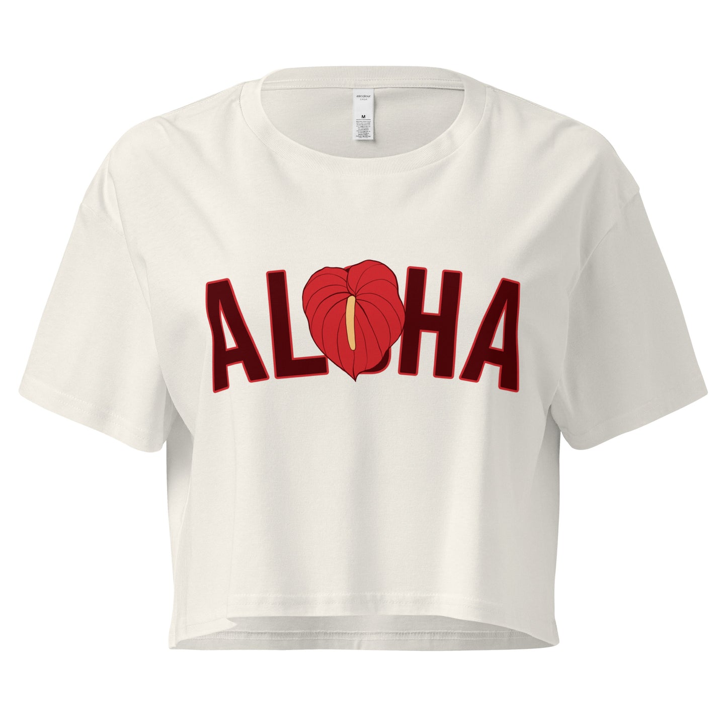 Aloha Anthurium (red) Women’s crop top