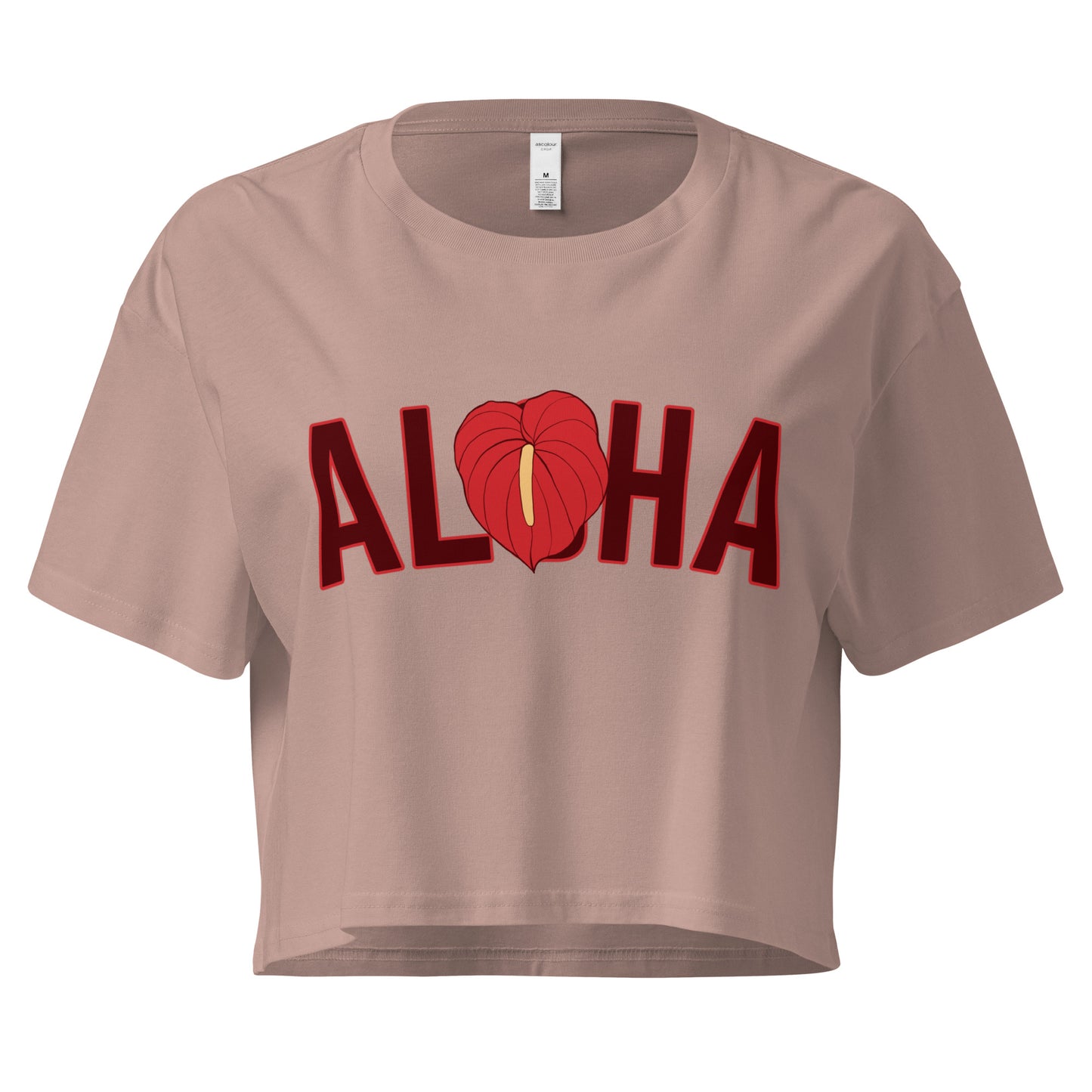 Aloha Anthurium (red) Women’s crop top