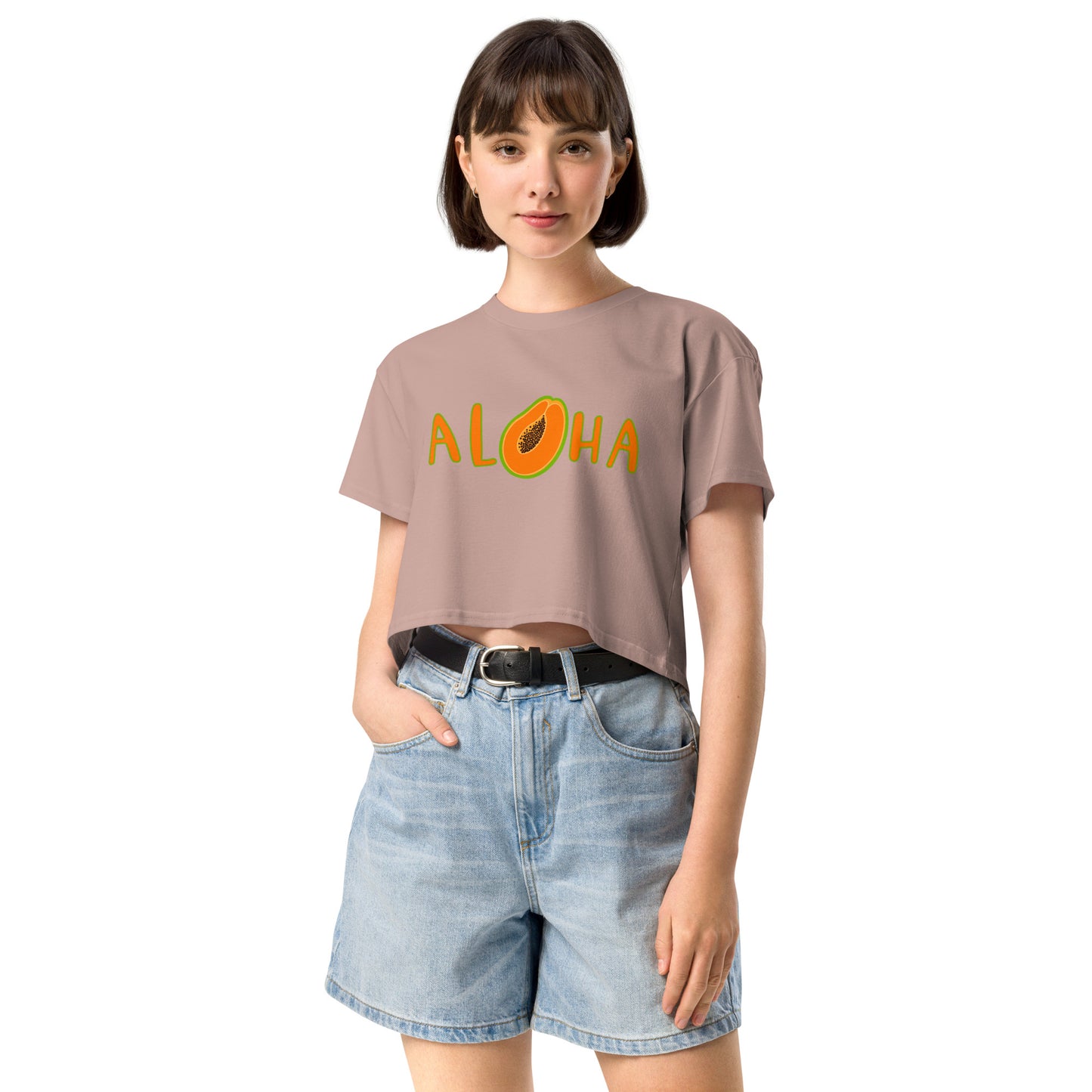 Aloha Papaya- Women’s crop top