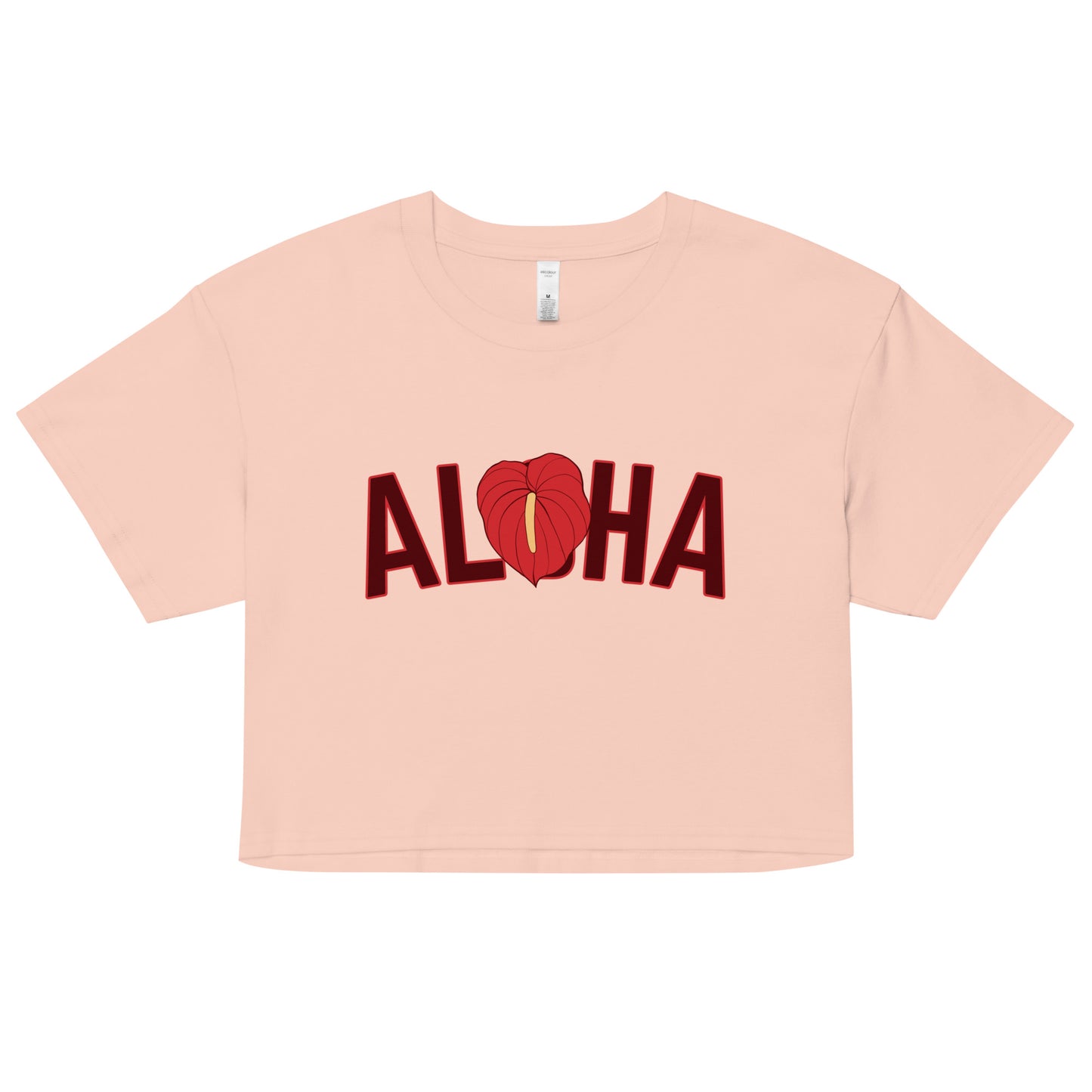 Aloha Anthurium (red) Women’s crop top