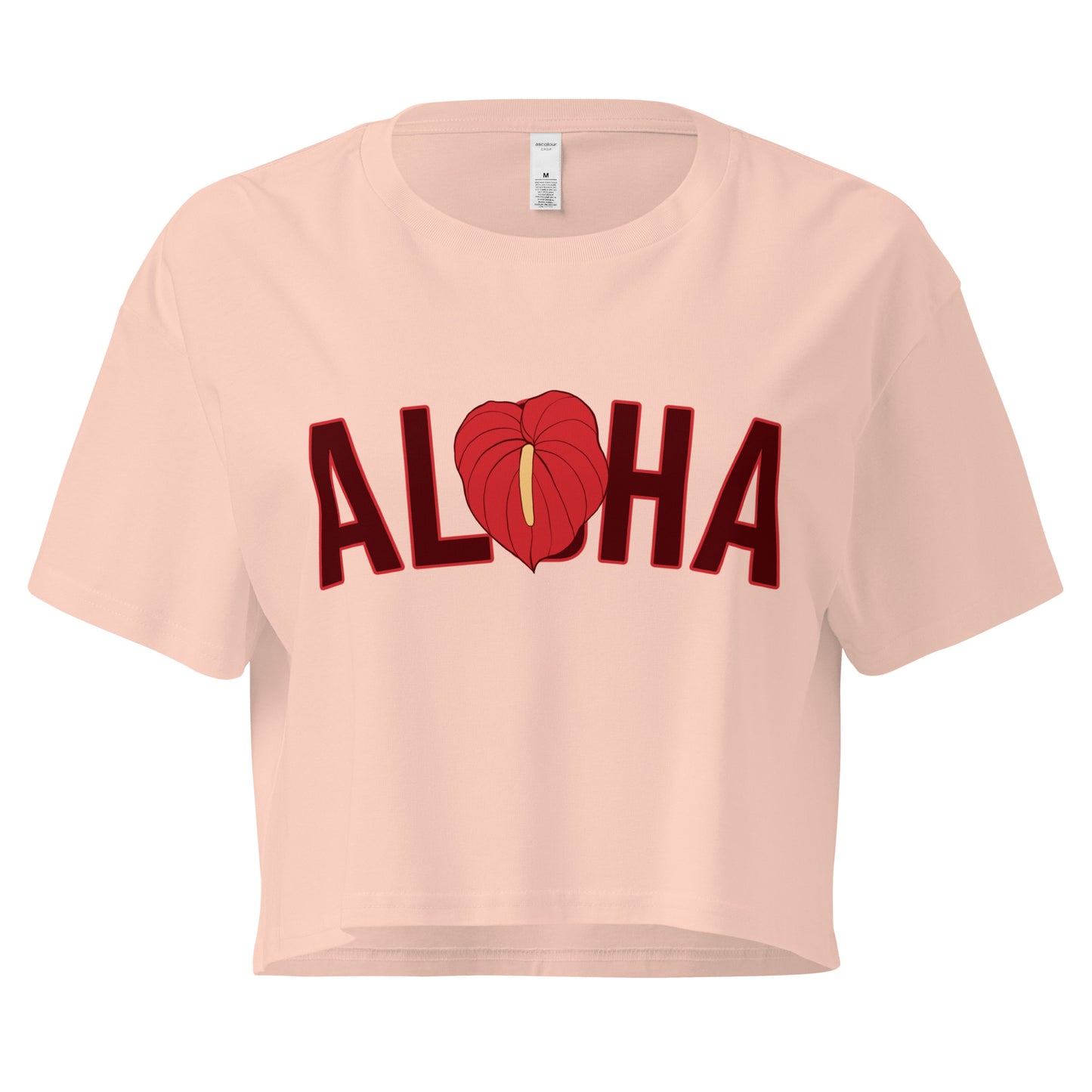 Aloha Anthurium (red) Women’s crop top