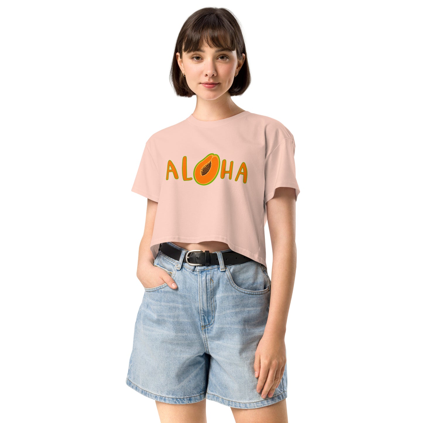 Aloha Papaya- Women’s crop top
