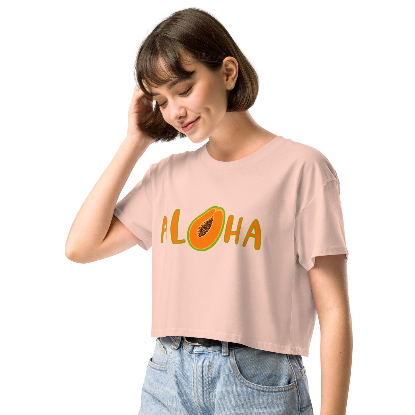 Aloha Papaya- Women’s crop top